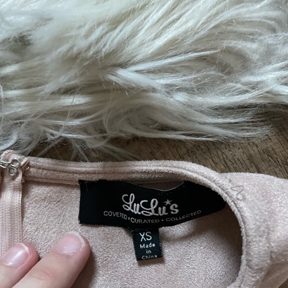 LULU’S Well Suede Beige Shift Dress - Picture 3 of 3